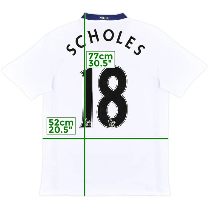 2008-10 Manchester United Away Shirt Scholes #18 - 8/10 - (M)