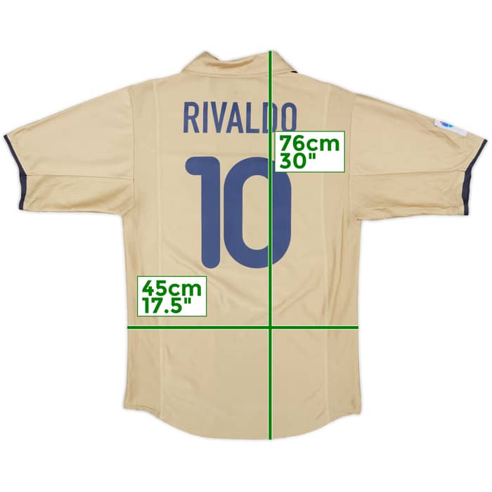 2001-03 Barcelona Away Shirt Rivaldo #10 - 6/10 - (S)