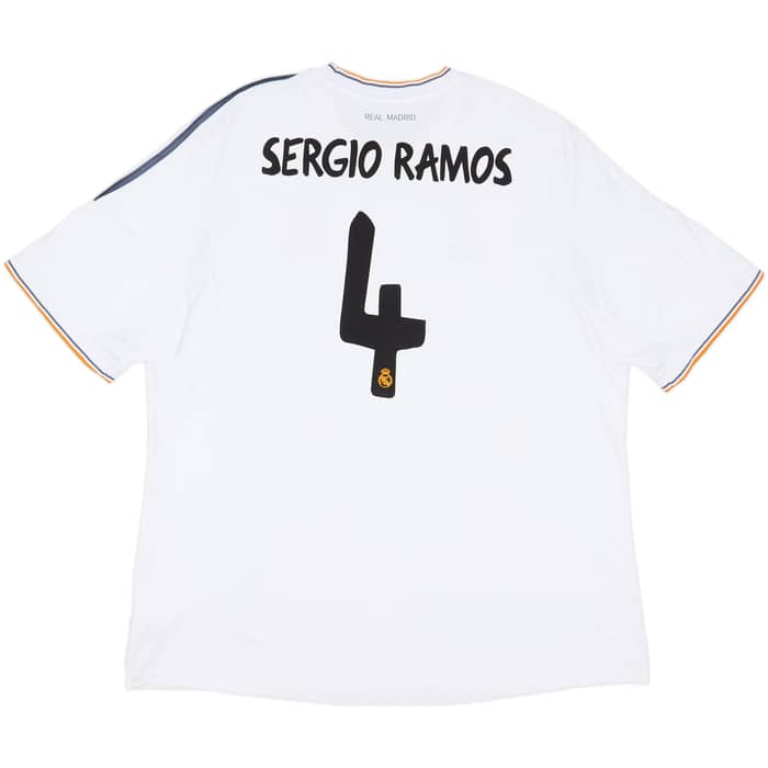 2013-14 Real Madrid Home Shirt Sergio Ramos #4 - 7/10 - (3XL)
