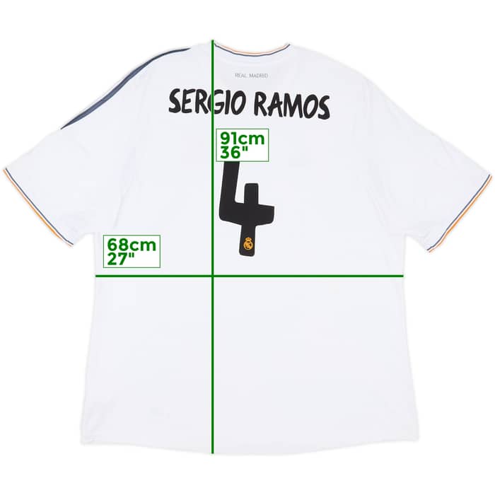 2013-14 Real Madrid Home Shirt Sergio Ramos #4 - 7/10 - (3XL)