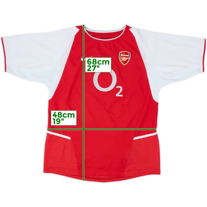 2002-04 Arsenal Home Shirt - 6/10 - (XL.Boys)