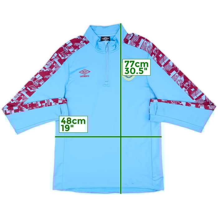 2022-23 Burnley Umbro 1/4 Zip Drill Top - 8/10 - (M)