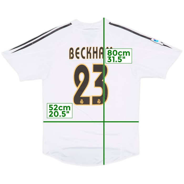 2004-05 Real Madrid Home Shirt Beckham #23 - 5/10 - (M)