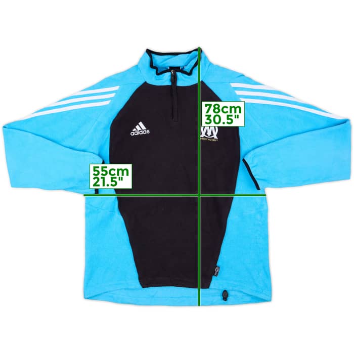2003-04 Olympique Marseille adidas 1/4 Zip Fleece Top - 8/10 - (M/L)