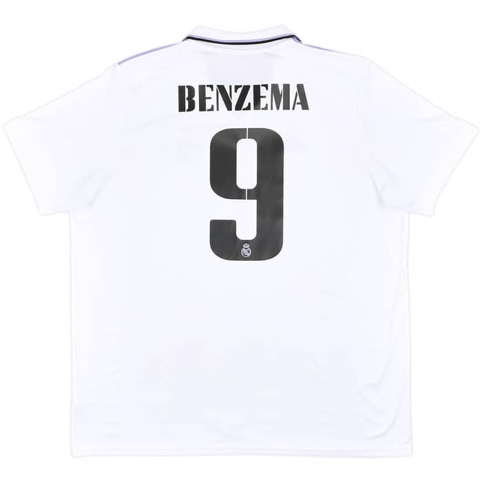 2022-23 Real Madrid Home Shirt Benzema #9 - 9/10 - (XXL)