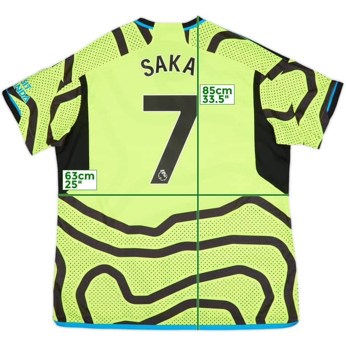 2023-24 Arsenal Authentic Away Shirt Saka #7 (XXL)