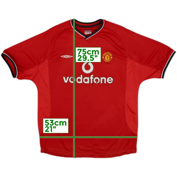 2000-02 Manchester United Home Shirt - 4/10 - (XL)