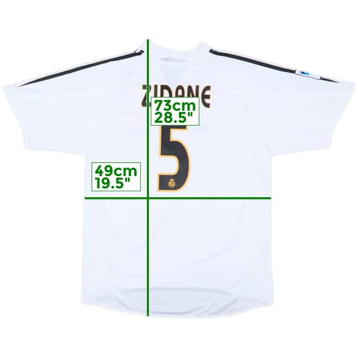 2004-05 Real Madrid Home Shirt Zidane #5 - 9/10 - (M)