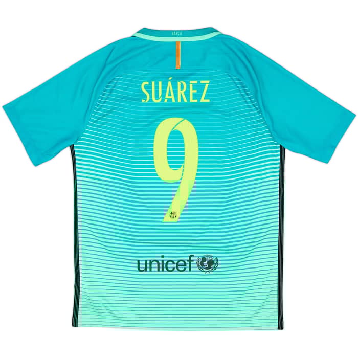 2016-17 Barcelona Third Shirt Suarez #9 - 10/10 - (M)
