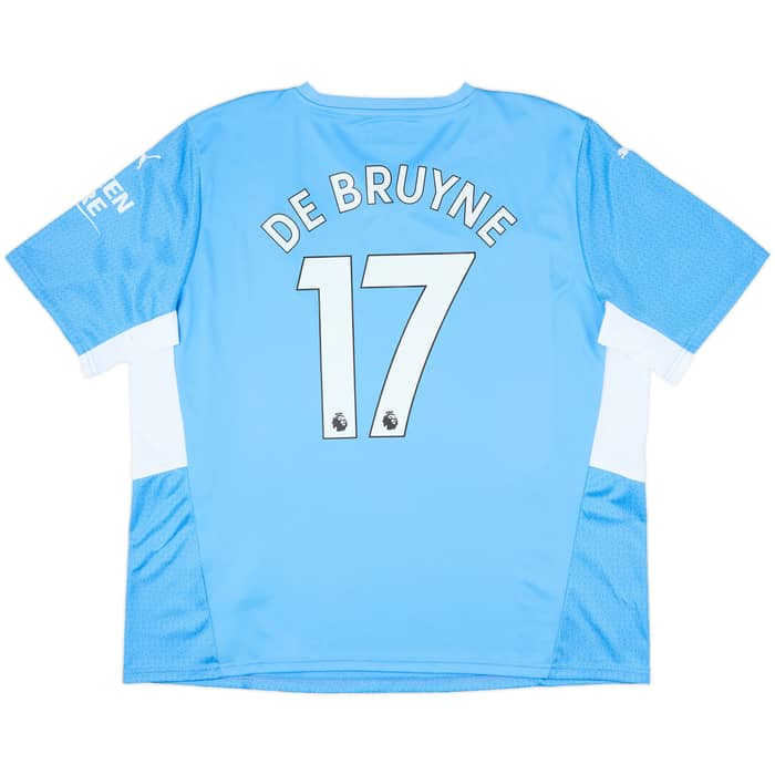 2021-22 Manchester City Home Shirt De Bruyne #17 - 9/10 - (XXL)