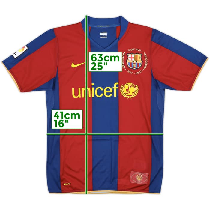 2007-08 Barcelona Home Shirt Ronaldinho #10 - 9/10 - (S)