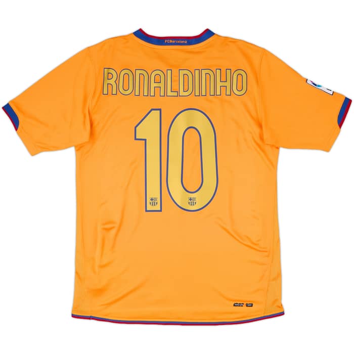 2006-08 Barcelona Away Shirt Ronaldinho #10 - 9/10 - (S)