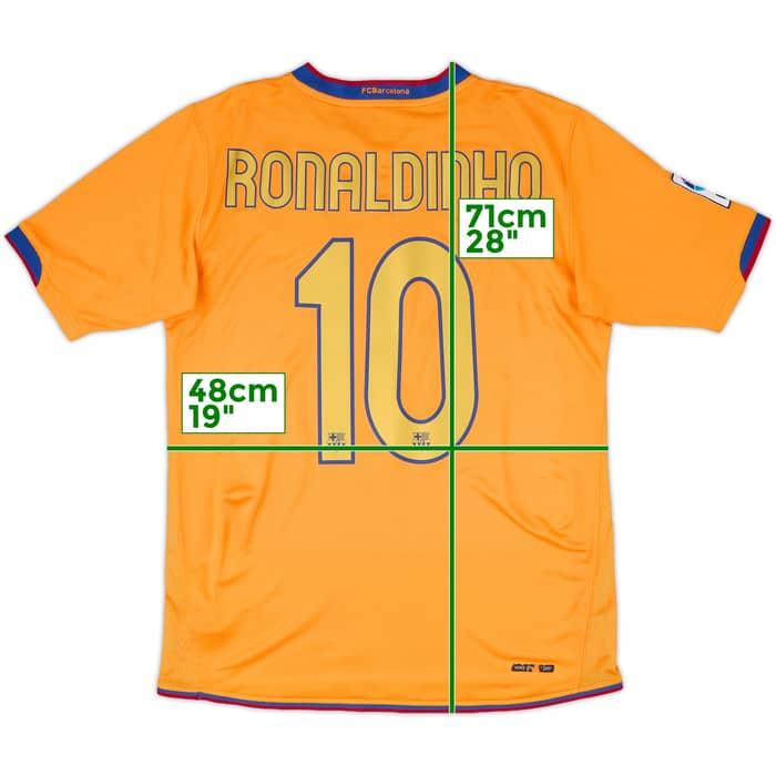 2006-08 Barcelona Away Shirt Ronaldinho #10 - 9/10 - (S)