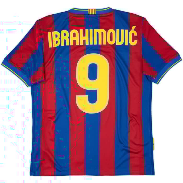 2009-10 Barcelona Home Shirt Ibrahimovic #9 - 6/10 - (S)
