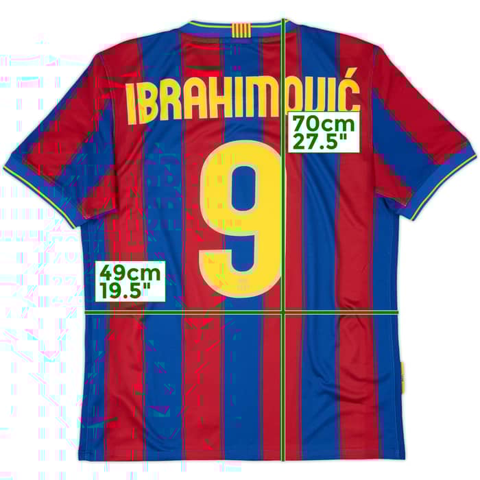 2009-10 Barcelona Home Shirt Ibrahimovic #9 - 6/10 - (S)