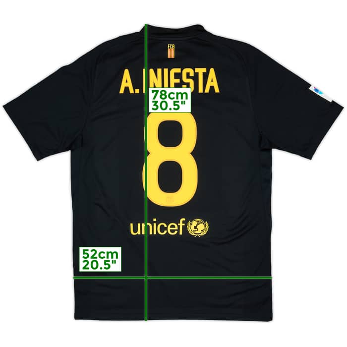 2011-12 Barcelona Away Shirt A.Iniesta #8 - 8/10 - (M)