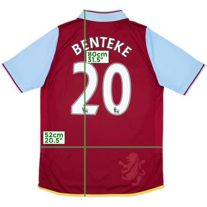 2012-13 Aston Villa Home Shirt Benteke #20 - 7/10 - (L)