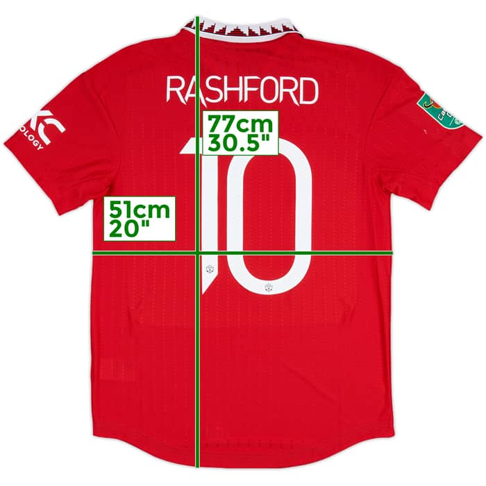 2022-23 Manchester United Authentic Home Shirt Rashford #10 - 10/10 - (M)