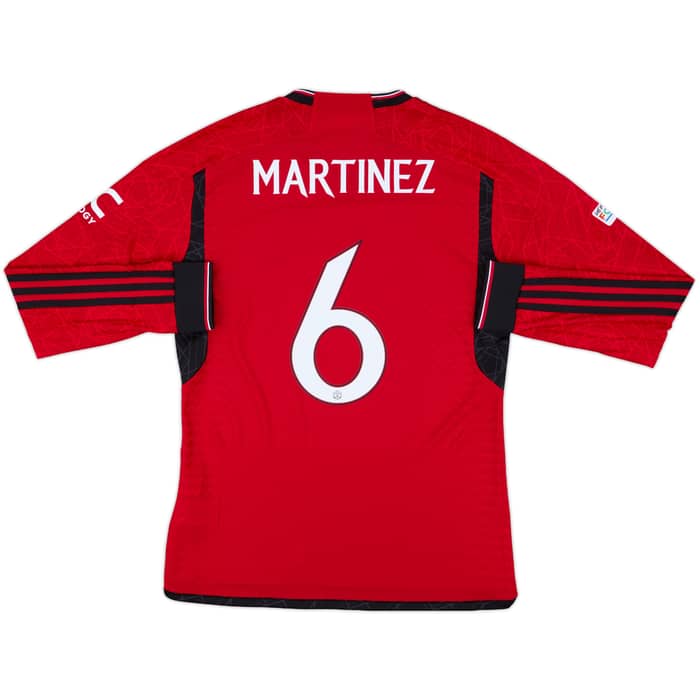 2023-24 Manchester United Authentic Home L/S Shirt Martinez #6 - 8/10 - (M)