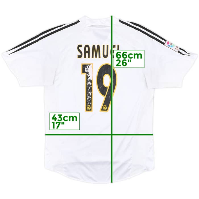 2004-05 Real Madrid Home Shirt Samuel #19 - 4/10 - (M)