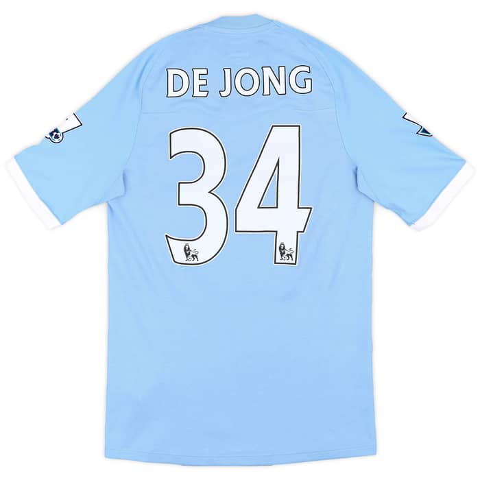 2010-11 Manchester City Home Shirt De Jong #34 - 8/10 - (S)
