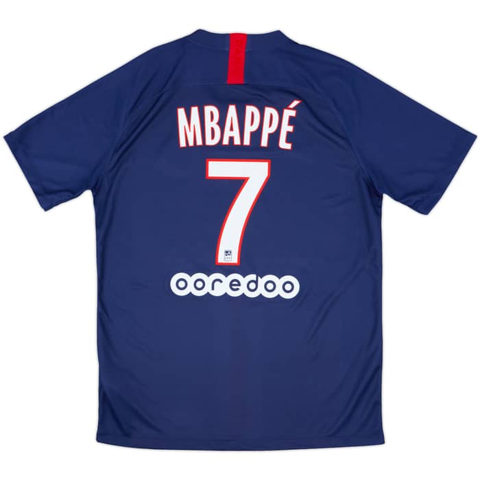 2019-20 Paris Saint-Germain Home Shirt Mbappe #7 - 8/10 - (L)