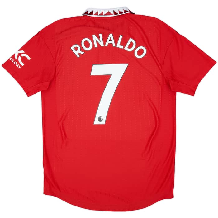 2022-23 Manchester United Authentic Home Shirt Ronaldo #7 - 9/10 - (M)