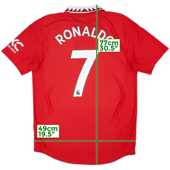 2022-23 Manchester United Authentic Home Shirt Ronaldo #7 - 9/10 - (M)