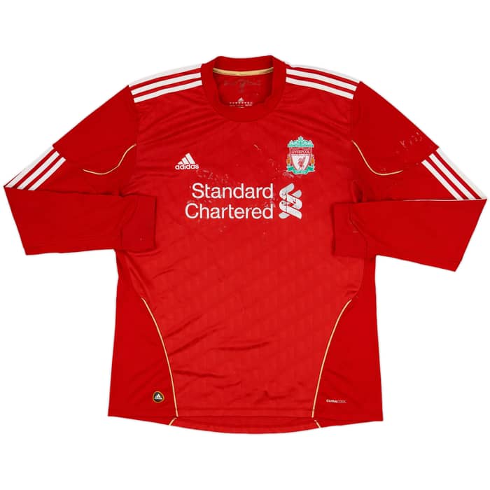 2010-12 Liverpool Home L/S Shirt Gerrard #8 - 5/10 - (XL)