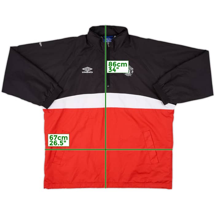1992-93 Manchester United Umbro 1/4 Zip Drill Top - 7/10 - (L)