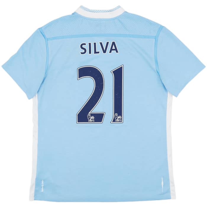 2011-12 Manchester City Home Shirt Silva 21 - 6/10 - (L)