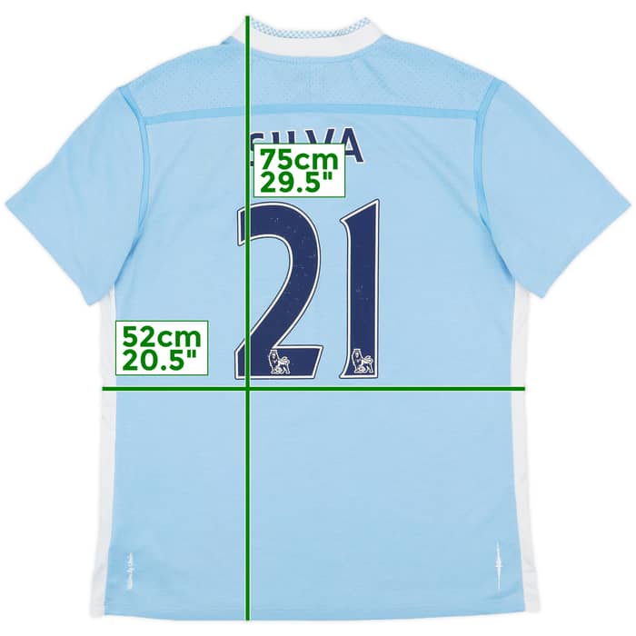 2011-12 Manchester City Home Shirt Silva 21 - 6/10 - (L)