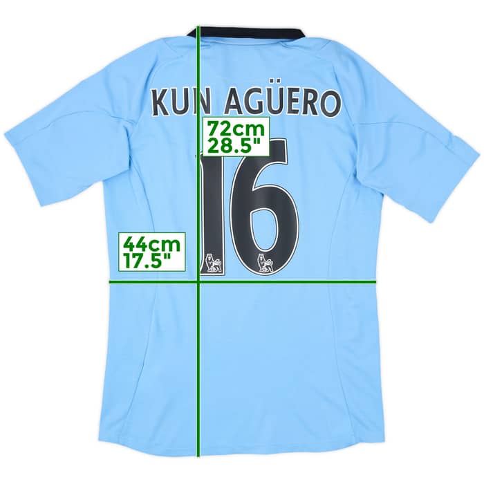 2012-13 Manchester City Home Shirt Kun Aguero #16 - 8/10 - (S)