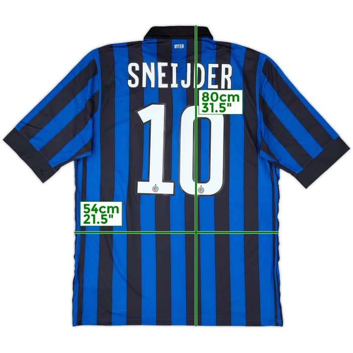 2011-12 Inter Milan Home Shirt Sneijder #10 - 8/10 - (L)