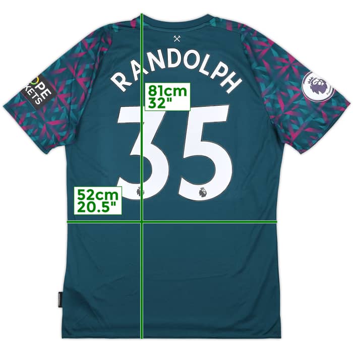 2022-23 West Ham S/S GK Shirt Randolph #35 - 8/10 - (L)