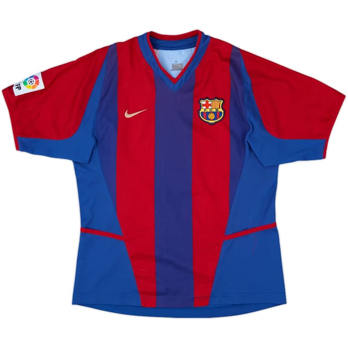 2002-03 Barcelona Home Shirt - 5/10 - (L.Boys)