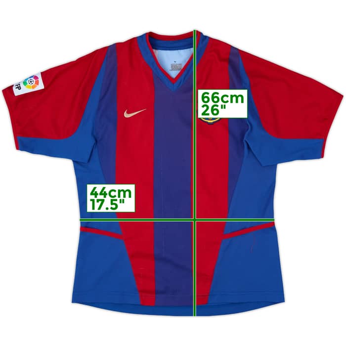 2002-03 Barcelona Home Shirt - 5/10 - (L.Boys)