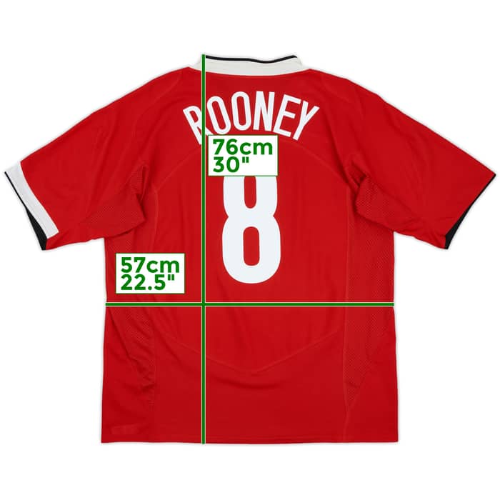 2004-06 Manchester United Home Shirt Rooney #8 - 5/10 - (XL)