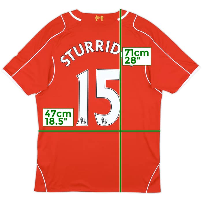 2014-15 Liverpool Home Shirt Sturridge #15 - 7/10 - (M)