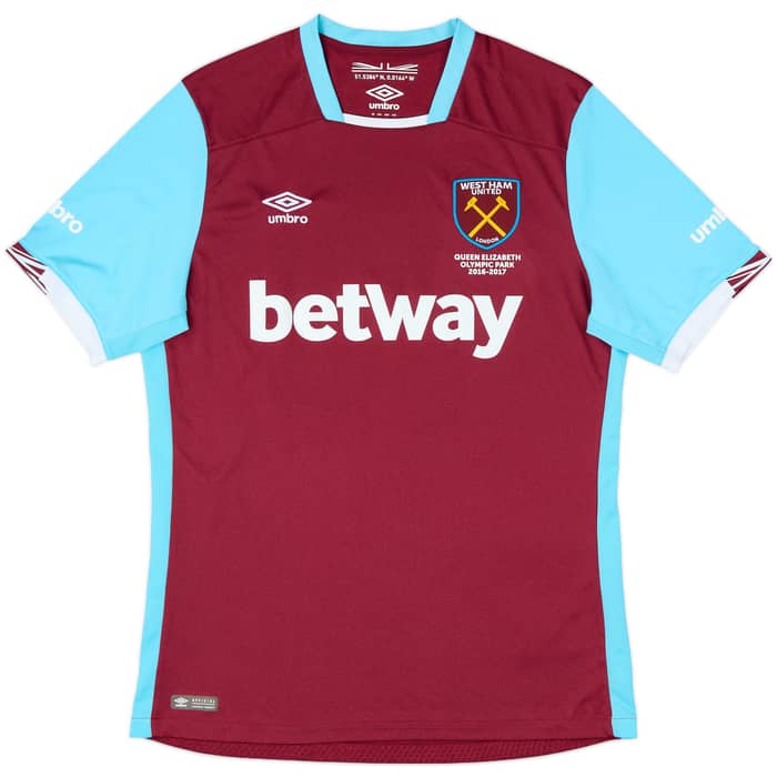 2016-17 West Ham Home Shirt Noble #16 - 9/10 - (L)