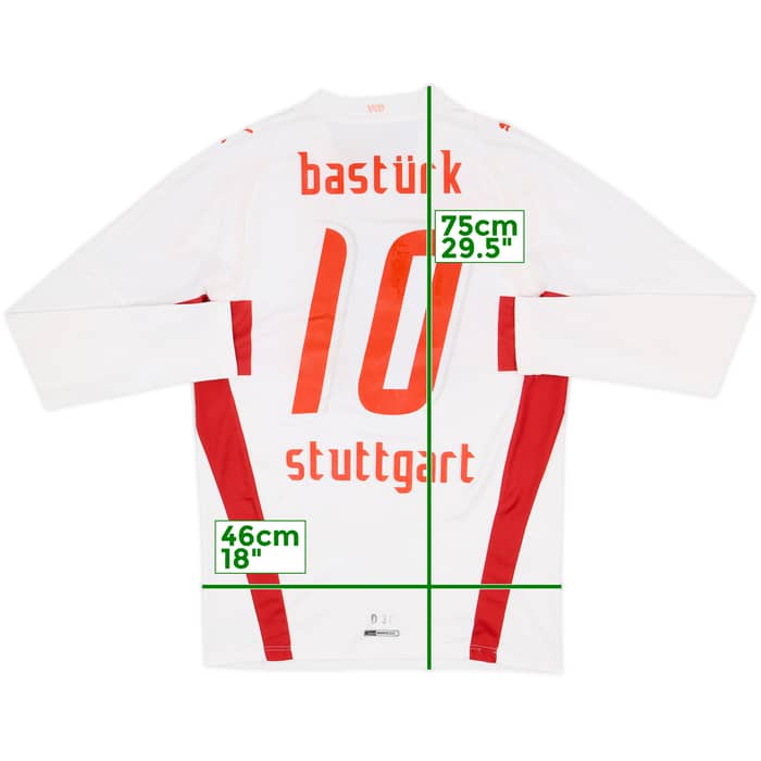2007-08 Stuttgart Player Issue Home L/S Shirt Basturk #10 - 6/10 - (M)