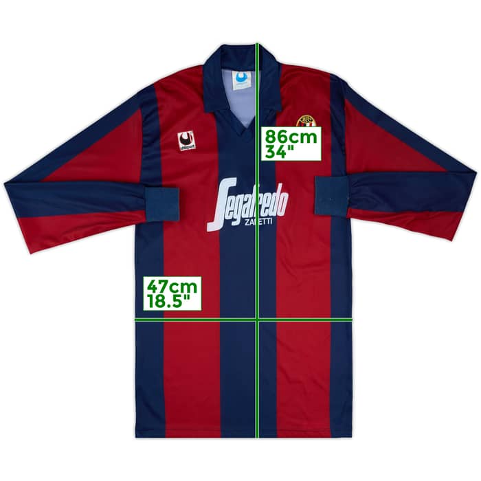 1988-89 Bologna Home L/S Shirt #4 - 8/10 - (XL)