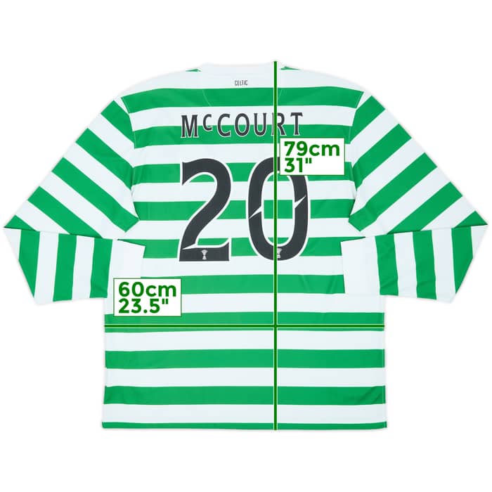 2012-13 Celtic '125th Anniversary' Home L/S Shirt McCourt #20 - 10/10 - (XL)