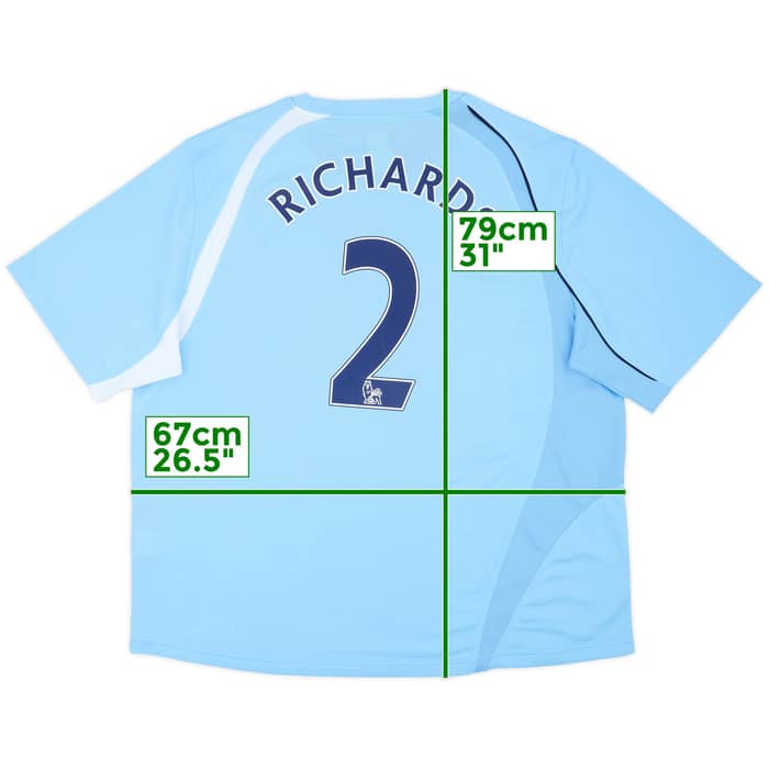 Camiseta de local del Manchester City 2008-09 Richards #2 - 6/10 - (3XL)