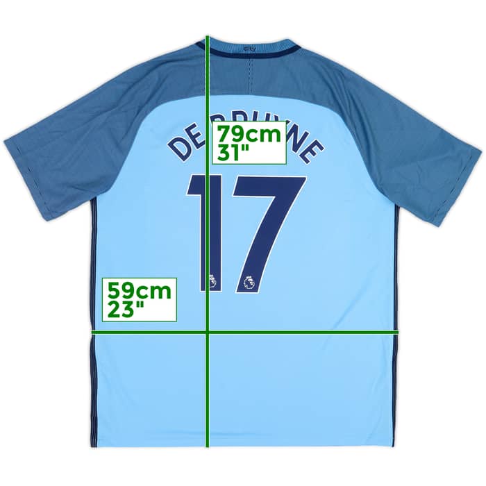 2018-19 Manchester City Home Shirt De Bruyne #17 - 9/10 - (XL)