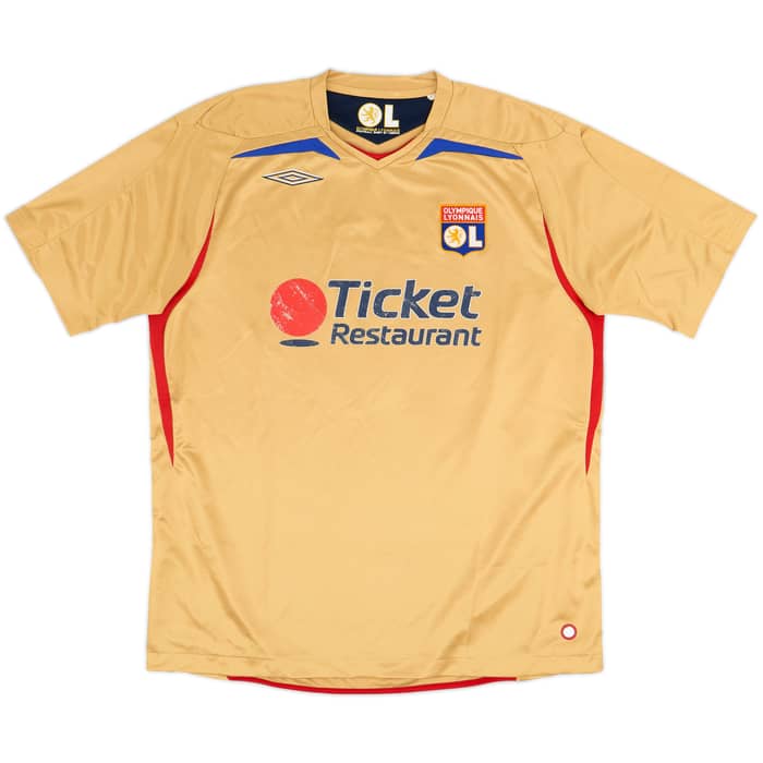 2007-08 Lyon Away Shirt Juninho #8 - 6/10 - (XL)