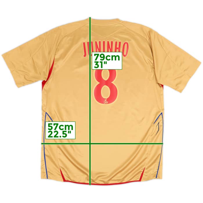2007-08 Lyon Away Shirt Juninho #8 - 6/10 - (XL)