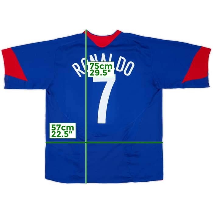 2005-06 Manchester United Camiseta Visitante Ronaldo #7 - 6/10 - (XL)
