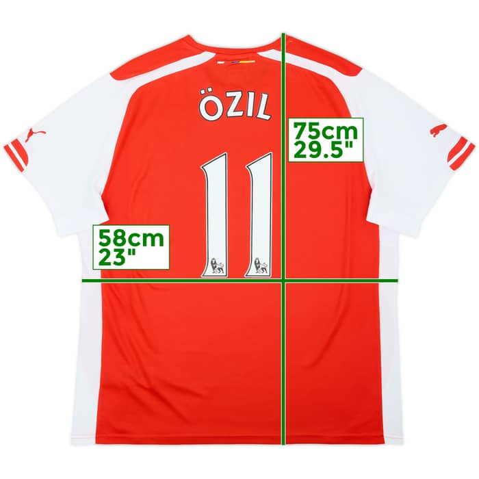 2014-15 Arsenal Home Shirt Ozil #11 - 6/10 - (XL)