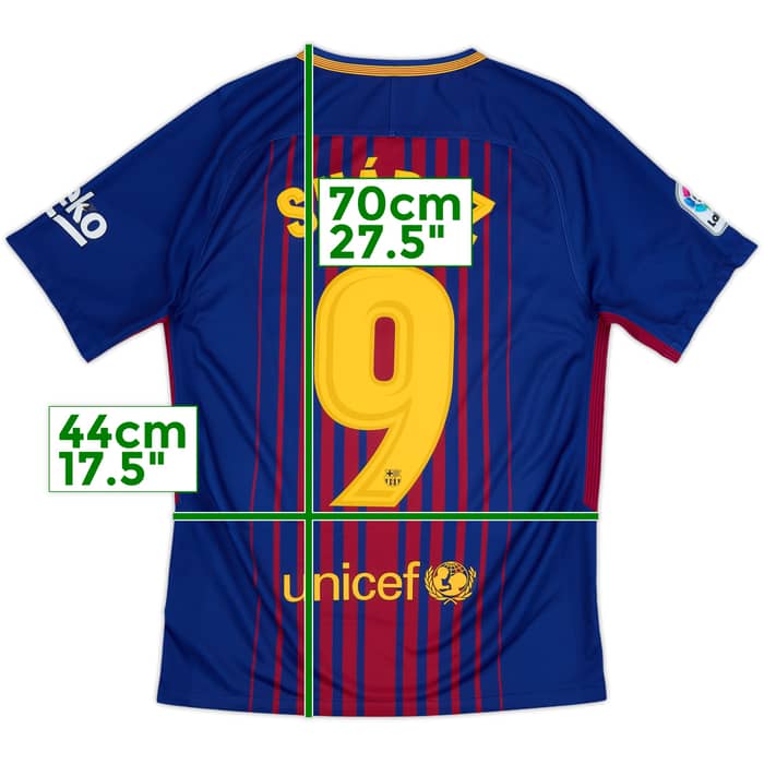 2017-18 Barcelona Home Shirt Suarez #9 - 5/10 - (S)